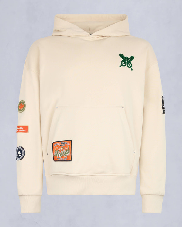 Moose Knuckles Mens Impact Pullover Hoodie Bone M15MS627H - GM