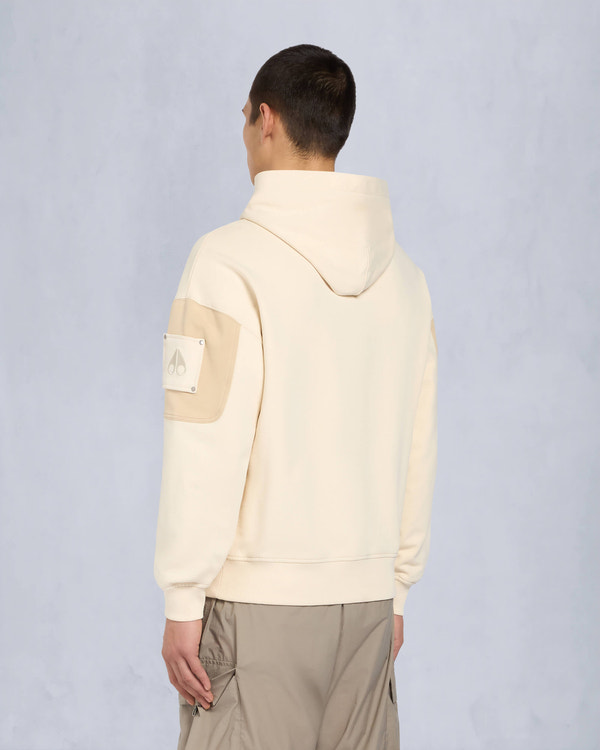 Moose Knuckles Mens Plateau Pullover Hoodie Bone M15MS641 Back