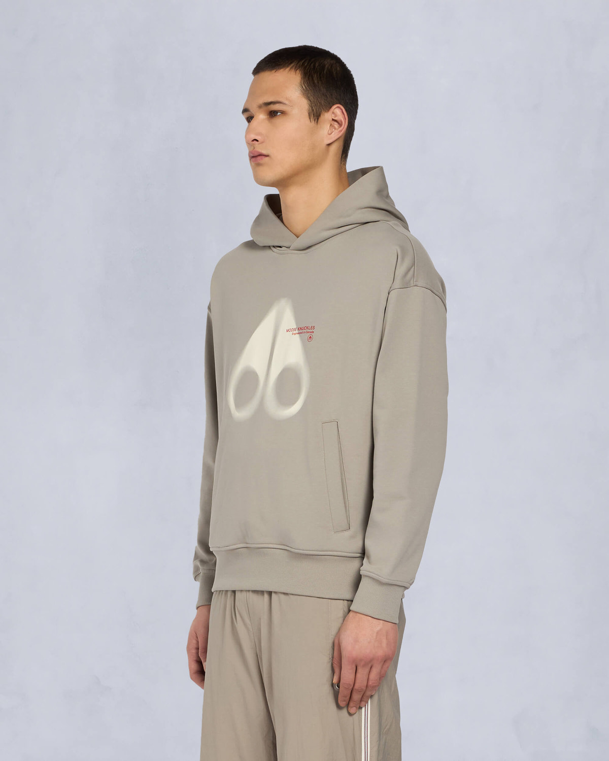 Moose Knuckles Mens Maurice Pullover Hoodie Dusk M15MS653 Front