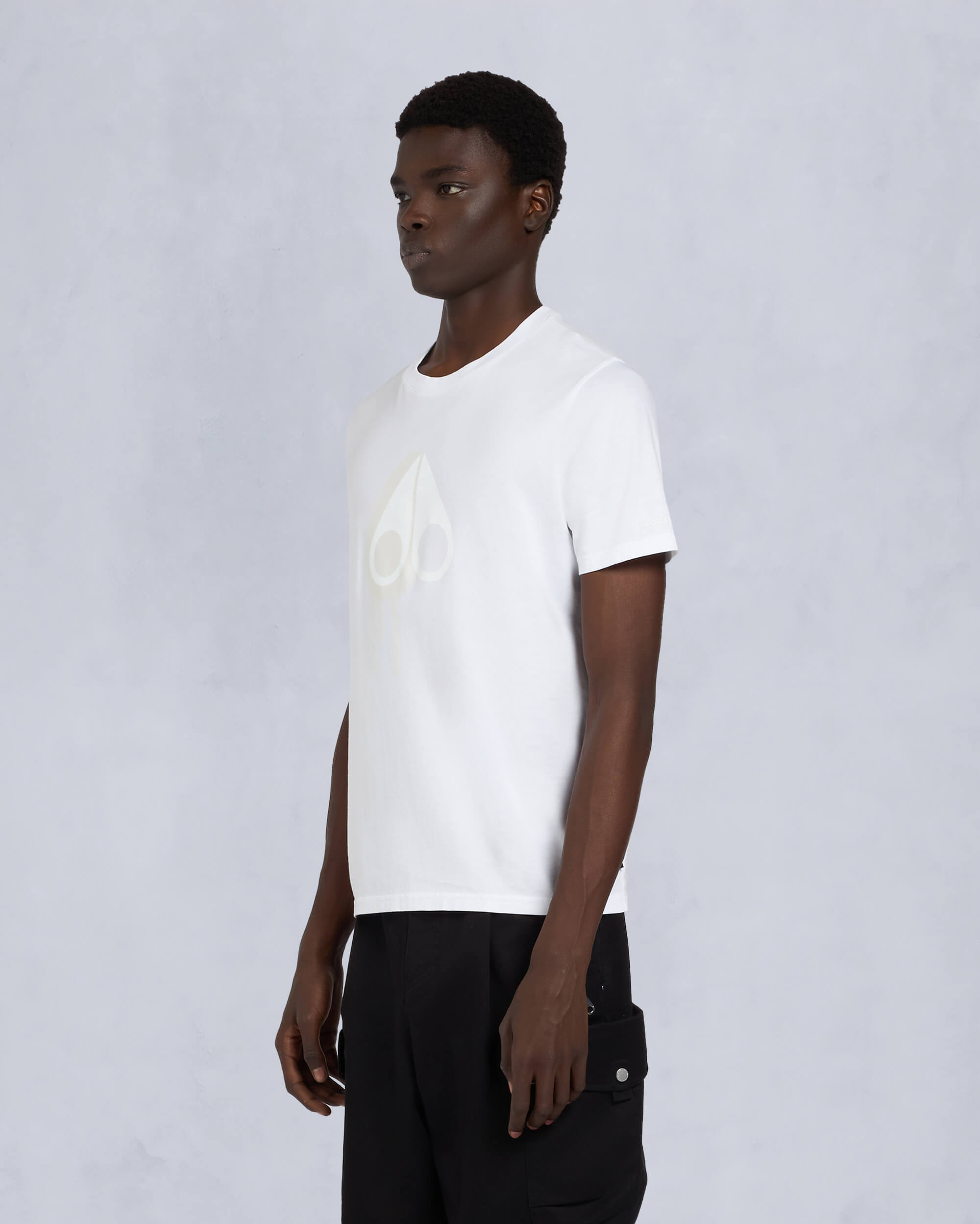 Moose Knuckles Mens Augustine T-Shirt MILKYWAY W/BONE M15MT717 Front