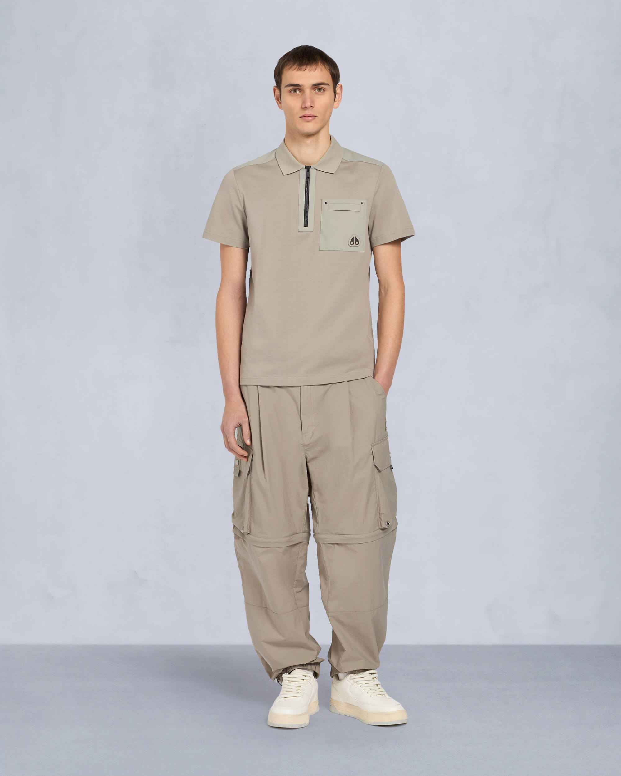 Moose Knuckles Mens Dalon Polo Dusk M15MT755 Front Category