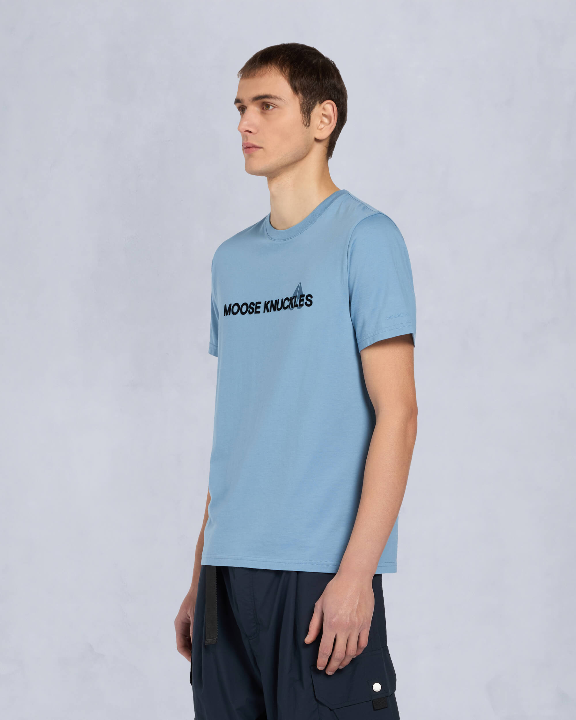 Tシャツ・カットソー MOOSE KNUCKLES Men T-shirt Grey M15MT765 1456 Moose Knuckles T-shirt with printed logo | Men's Clothing