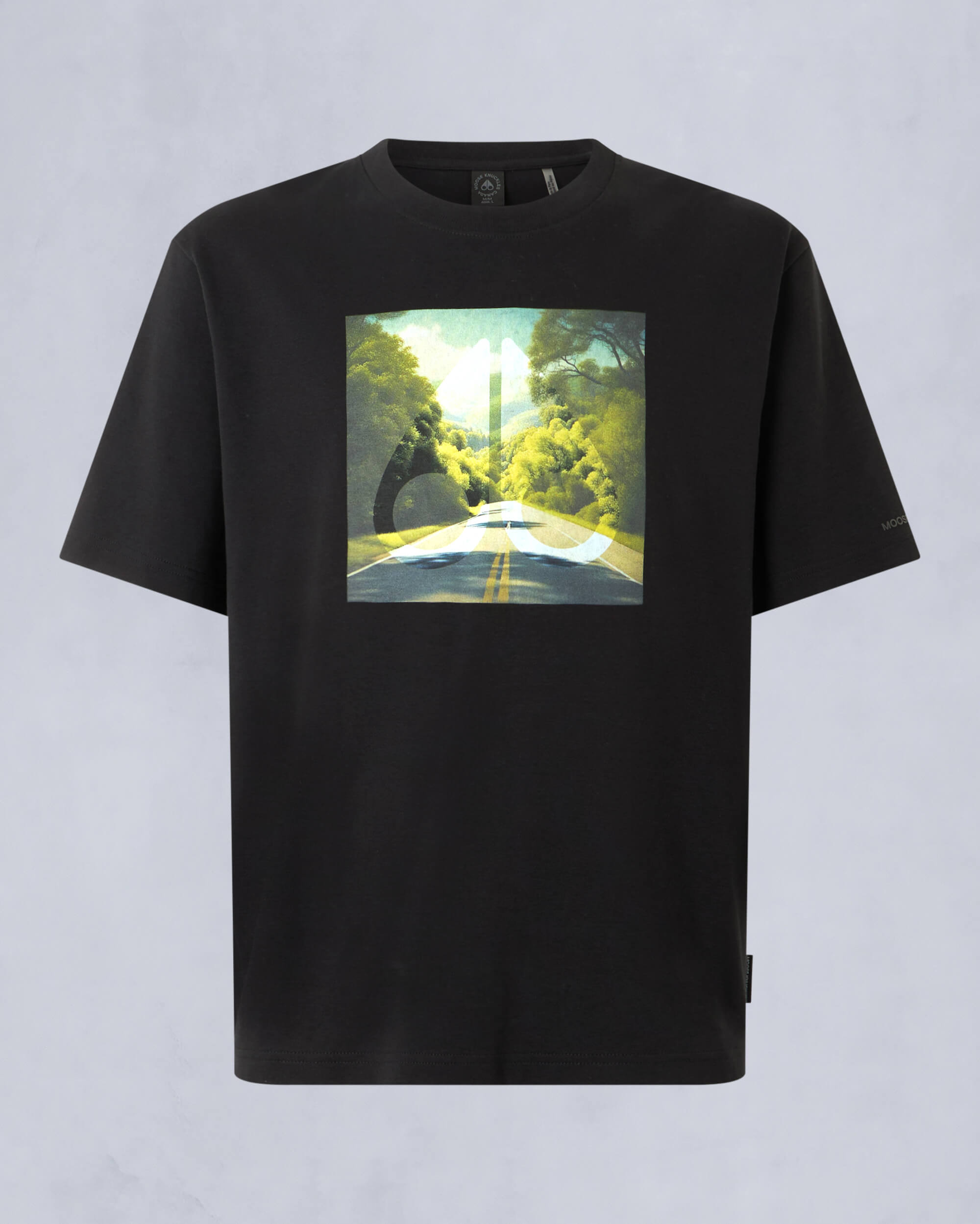 Moose Knuckles Mens Pine Ave T-Shirt Black M15MT761 - GM