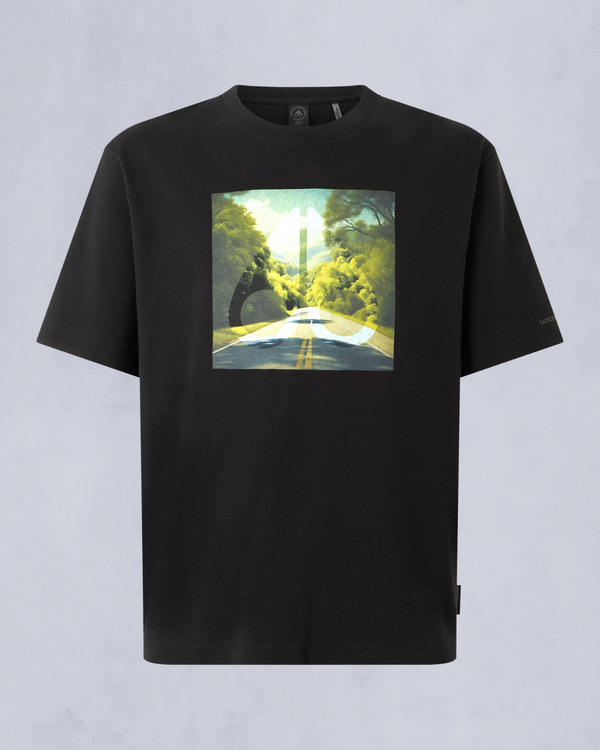 Moose Knuckles Mens Pine Ave T-Shirt Black M15MT761 - GM