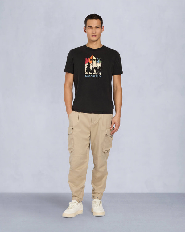 Moose Knuckles Mens Reeves T-Shirt Black M15MT763 Front Category