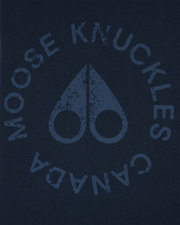 Moose Knuckles Mens Off Island T-Shirt Navy M15MT770 Detail1