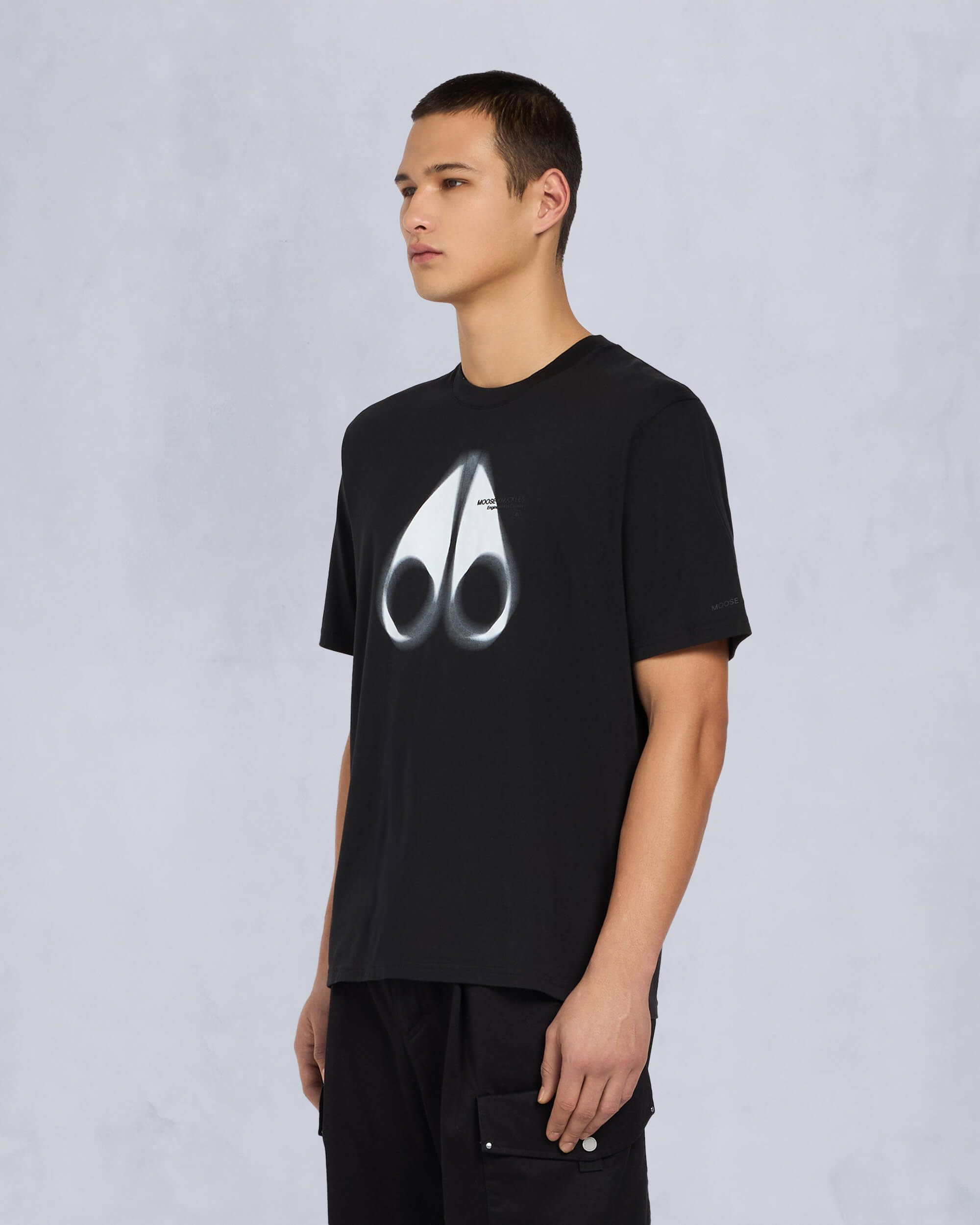 Moose Knuckles Mens Maurice T-Shirt Black M15MT776 Front