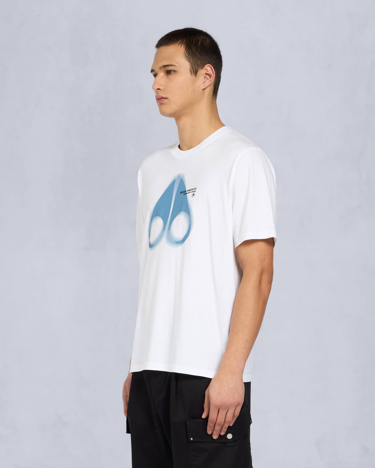 Moose Knuckles Mens Maurice T-Shirt Milky Way M15MT776 Front