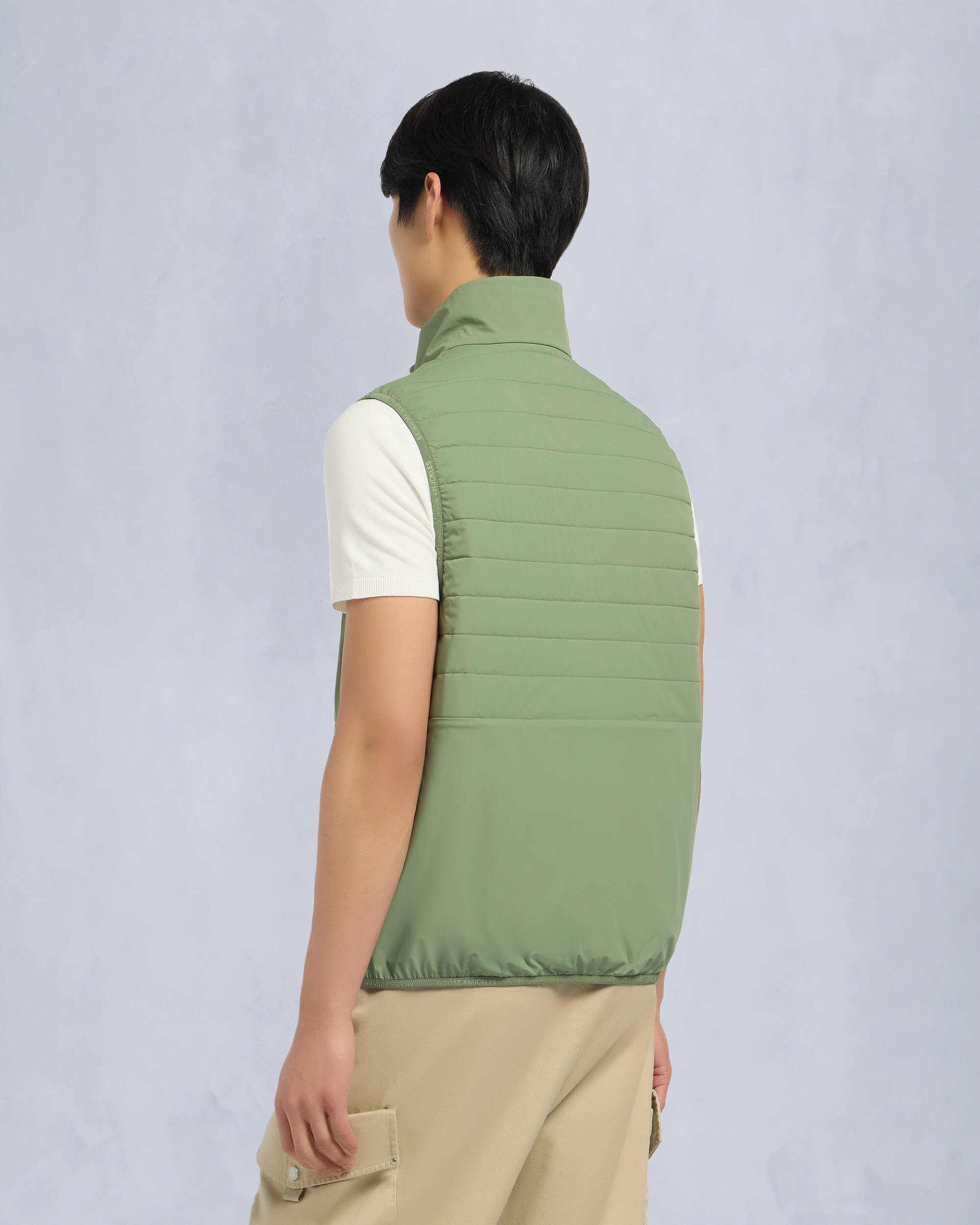 Moose Knuckles Mens Dominion Packable Vest KELP/ACID M15MV452 Back