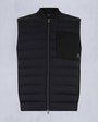 Moose Knuckles Mens Anderson Air Down Hybrid Vest Black / Shiny Black M15MV457 - GM
