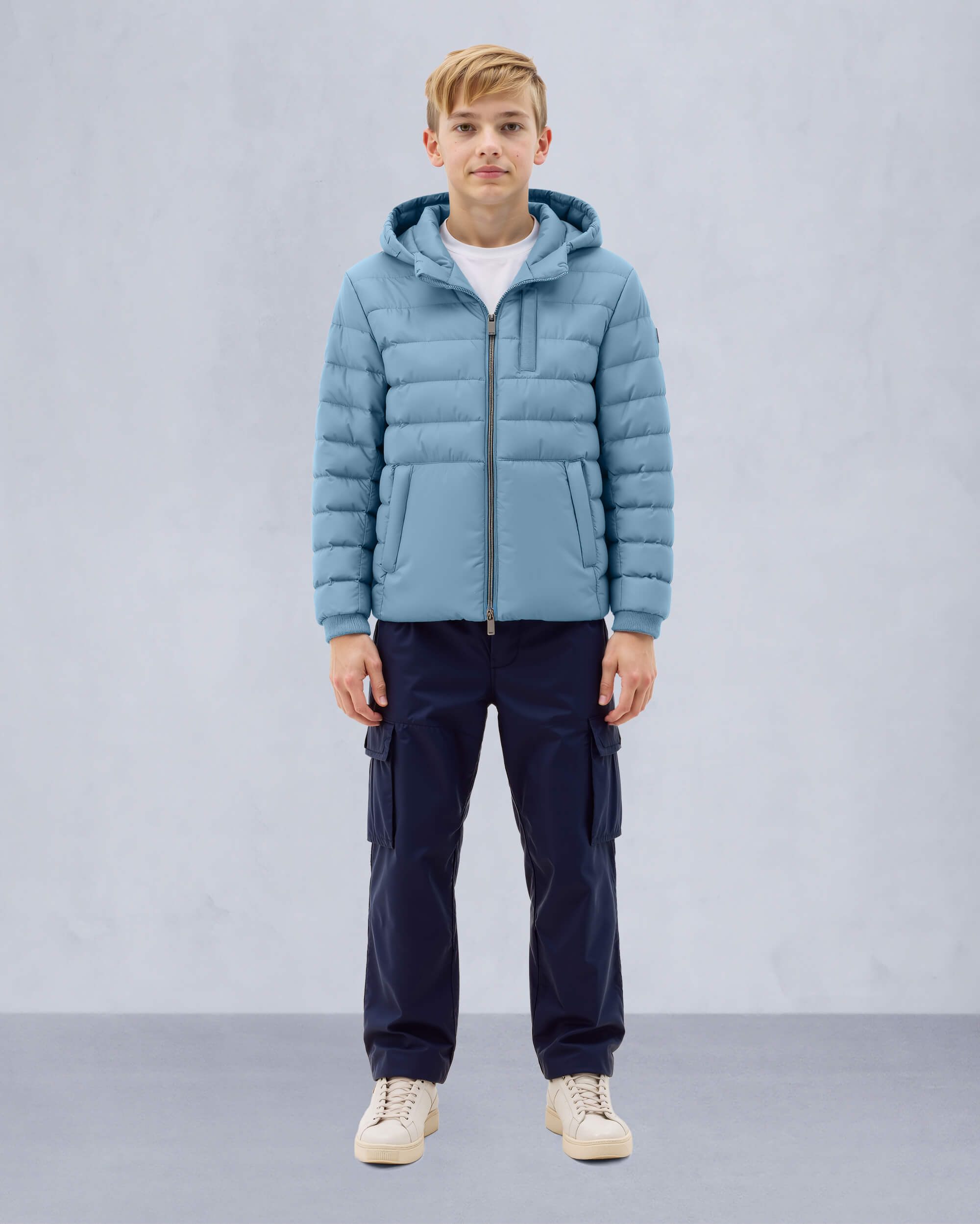 Moose Knuckles Kids Kids Unisex Gregoire Air Down Jacket SEA M15UJ183 Detail3