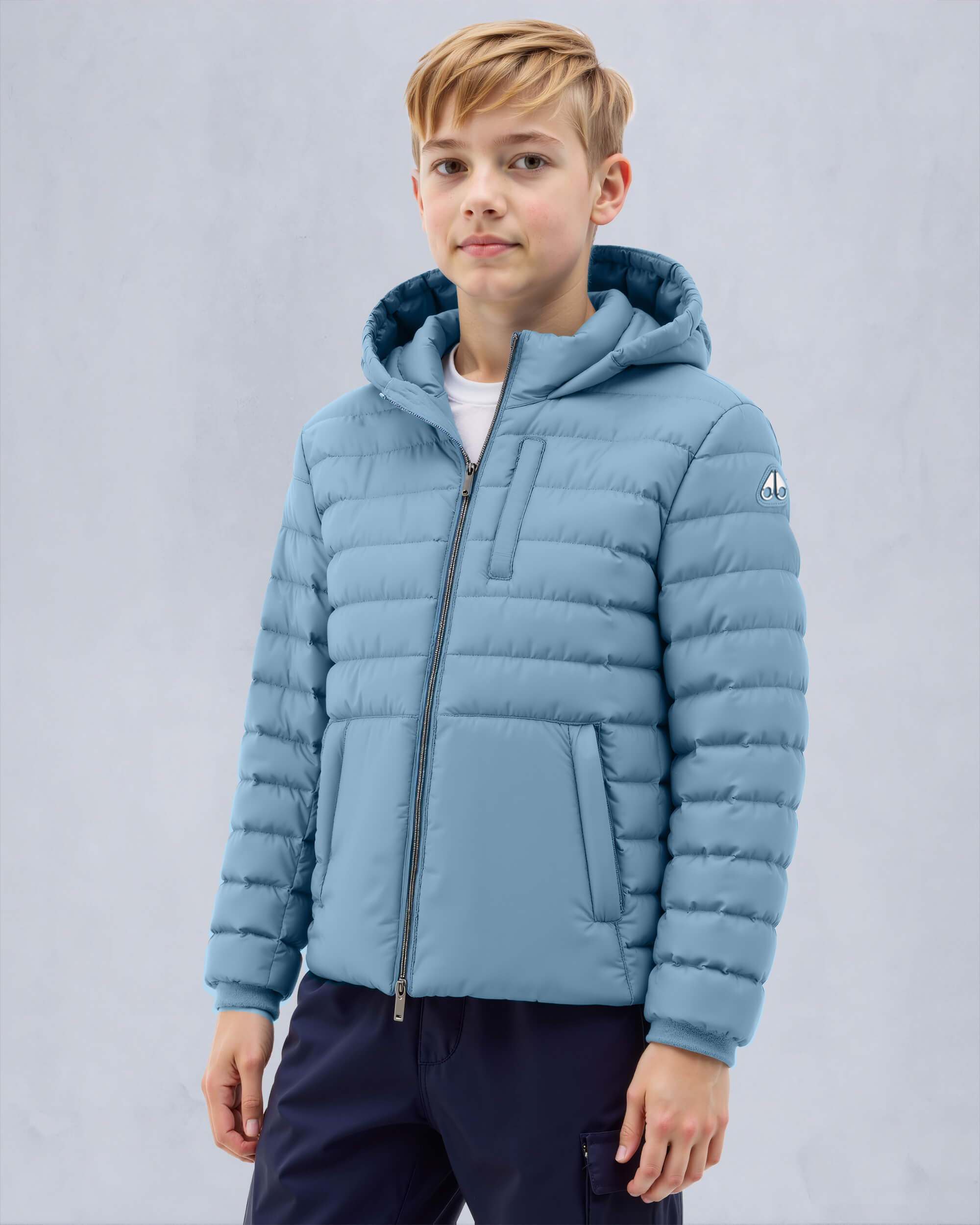 Moose Knuckles Kids Kids Unisex Gregoire Air Down Jacket SEA M15UJ183 Detail4