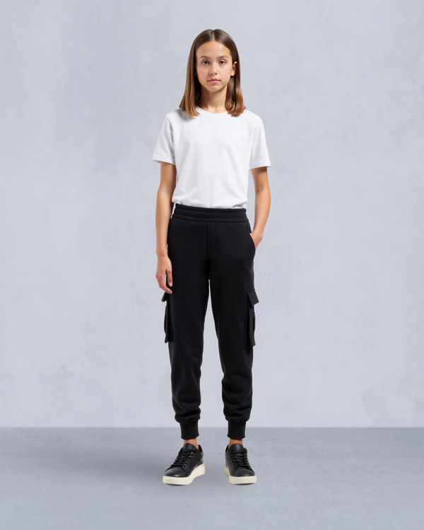 Moose Knuckles Kids Kids Unisex Hartsfield Cargo Joggers Black M15UR789 Detail3