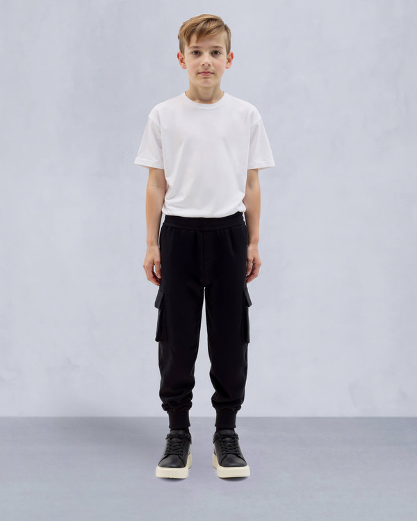 Moose Knuckles Kids Kids Unisex Hartsfield Cargo Joggers Black M15UR789 Front Category