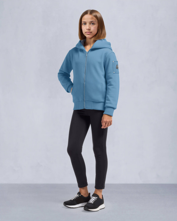 Moose Knuckles Kids Kids Unisex Hartsfield Zip Hoodie SEA M15US708 Detail3
