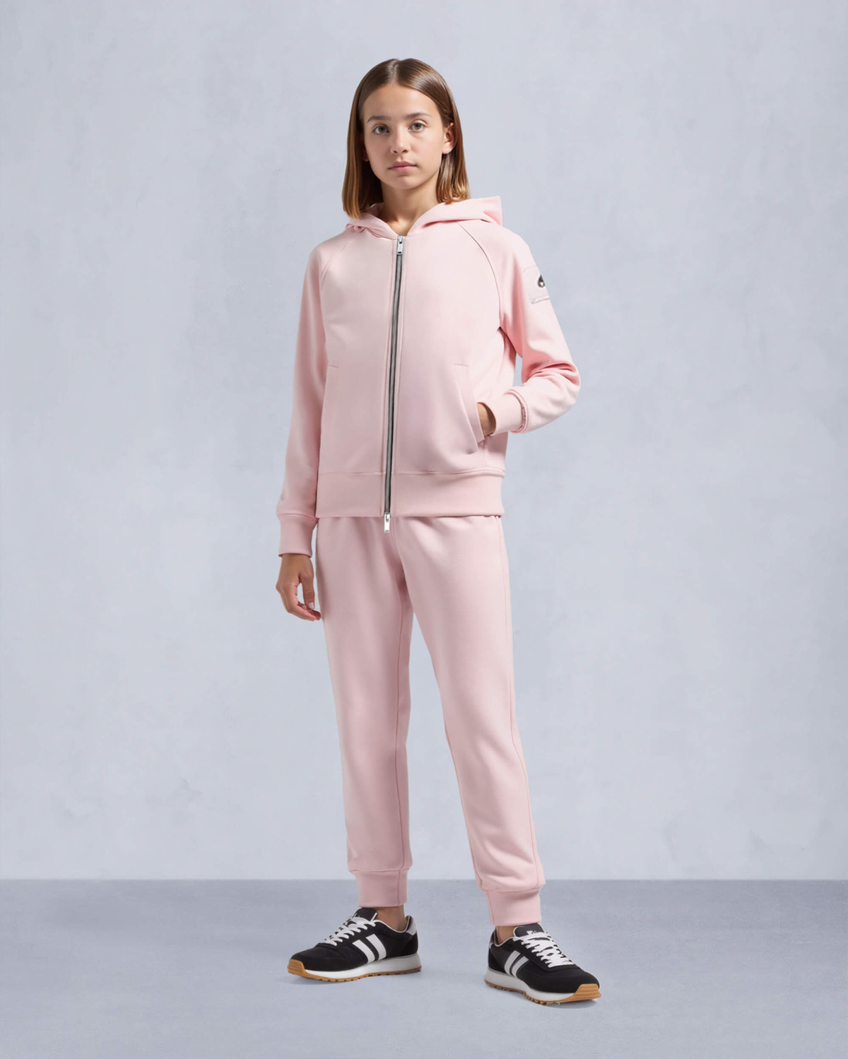 Moose Knuckles Kids Kids Unisex Hartsfield Zip Hoodie PETAL M15US708 Front Category