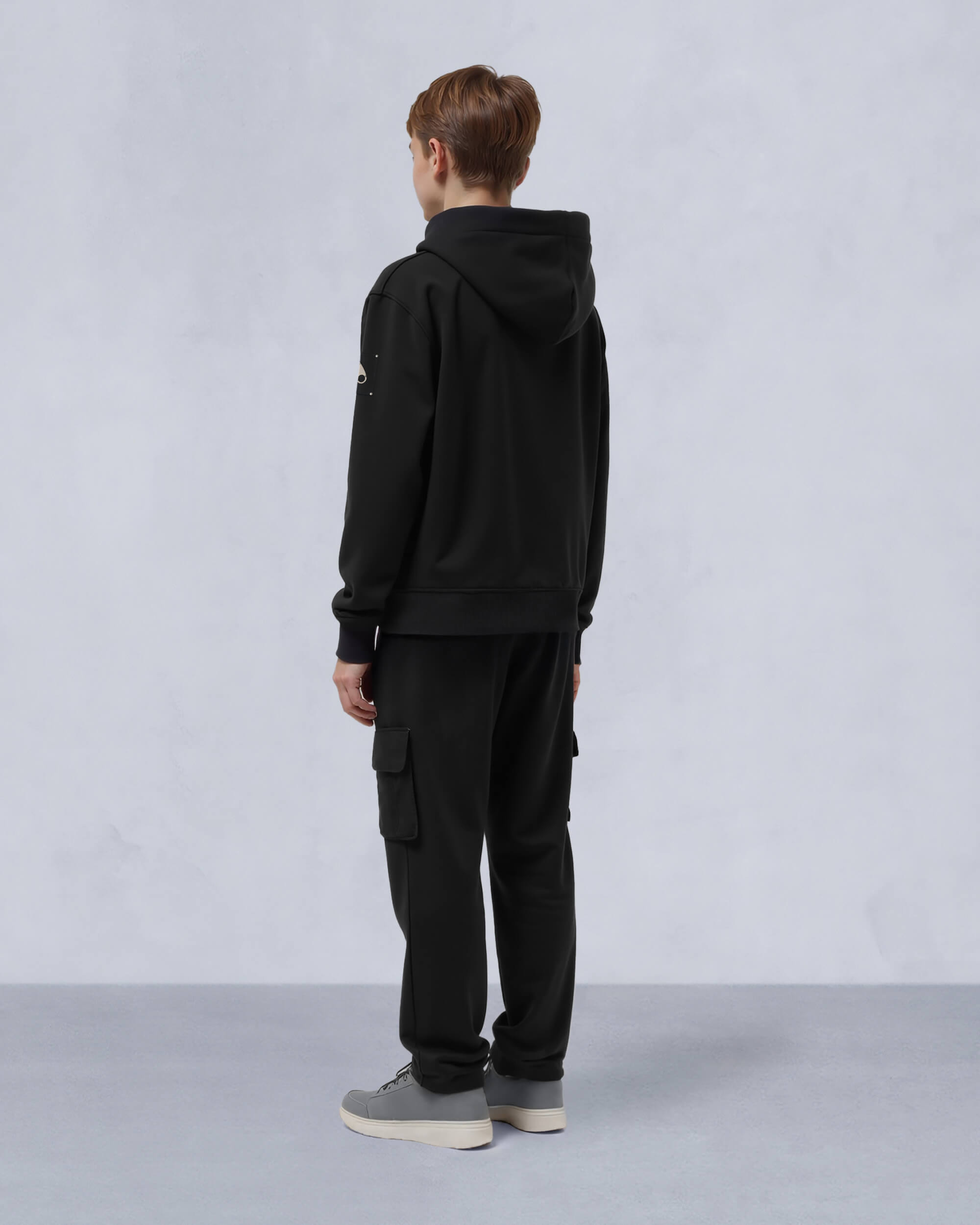 Moose Knuckles Kids Kids Unisex Hartsfield Zip Hoodie Black M15US708 Back