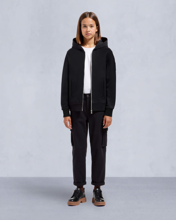 Moose Knuckles Kids Kids Unisex Hartsfield Zip Hoodie Black M15US708 Detail3