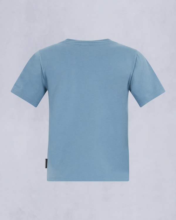 Moose Knuckles Kids Kids Unisex Augustine T-Shirt SEA W/NAVY M15UT781 Detail2