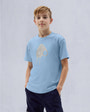 Moose Knuckles Kids Kids Unisex Augustine T-Shirt SEA W/NAVY M15UT781 Detail4