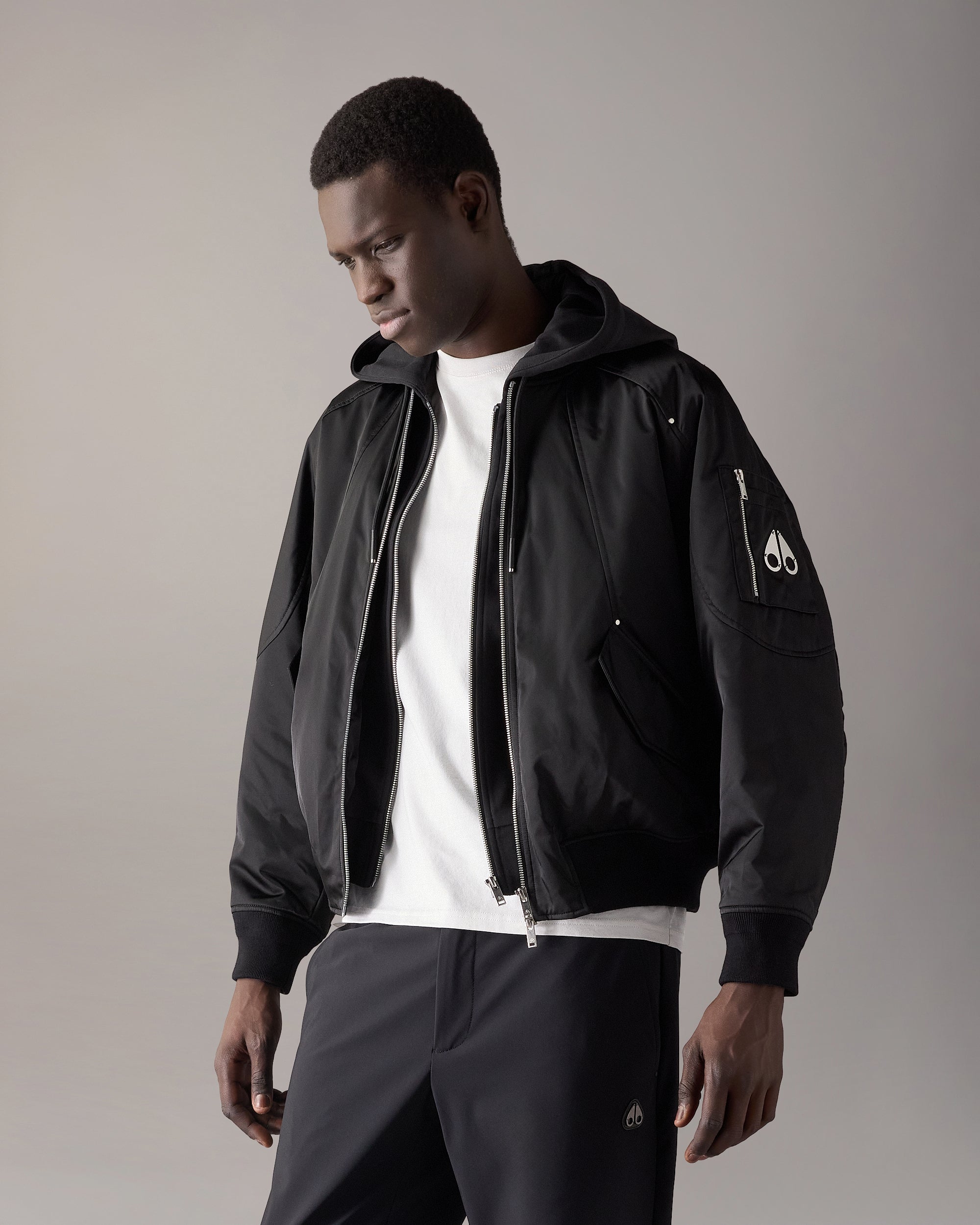 雪*風様 CHROME UTILITY BOMBER JACKET MA-1 L Bomber jacket tactical 