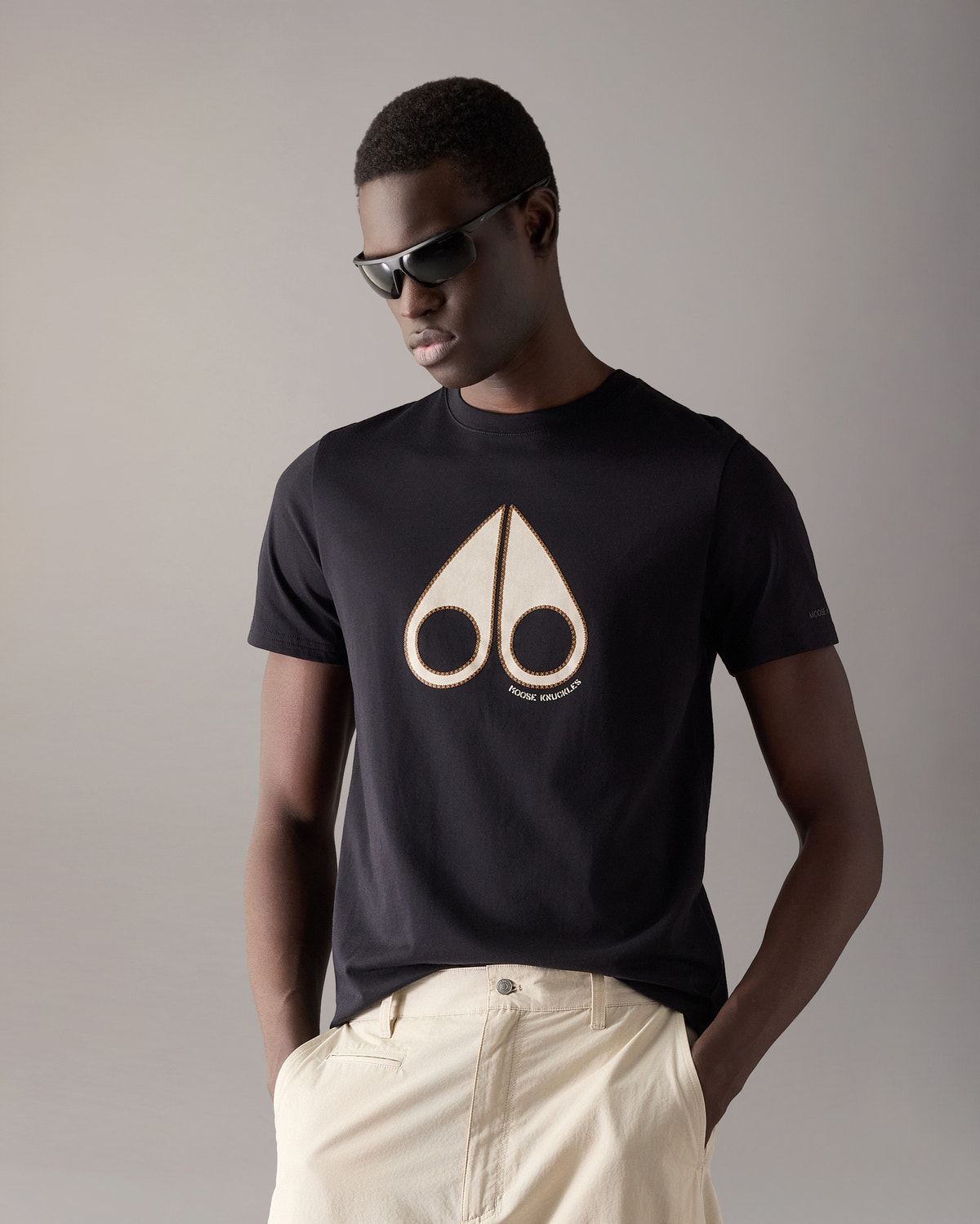 Moose Knuckles - M16MT736 - Tandem Logo T-Shirt - MENS -  - Front