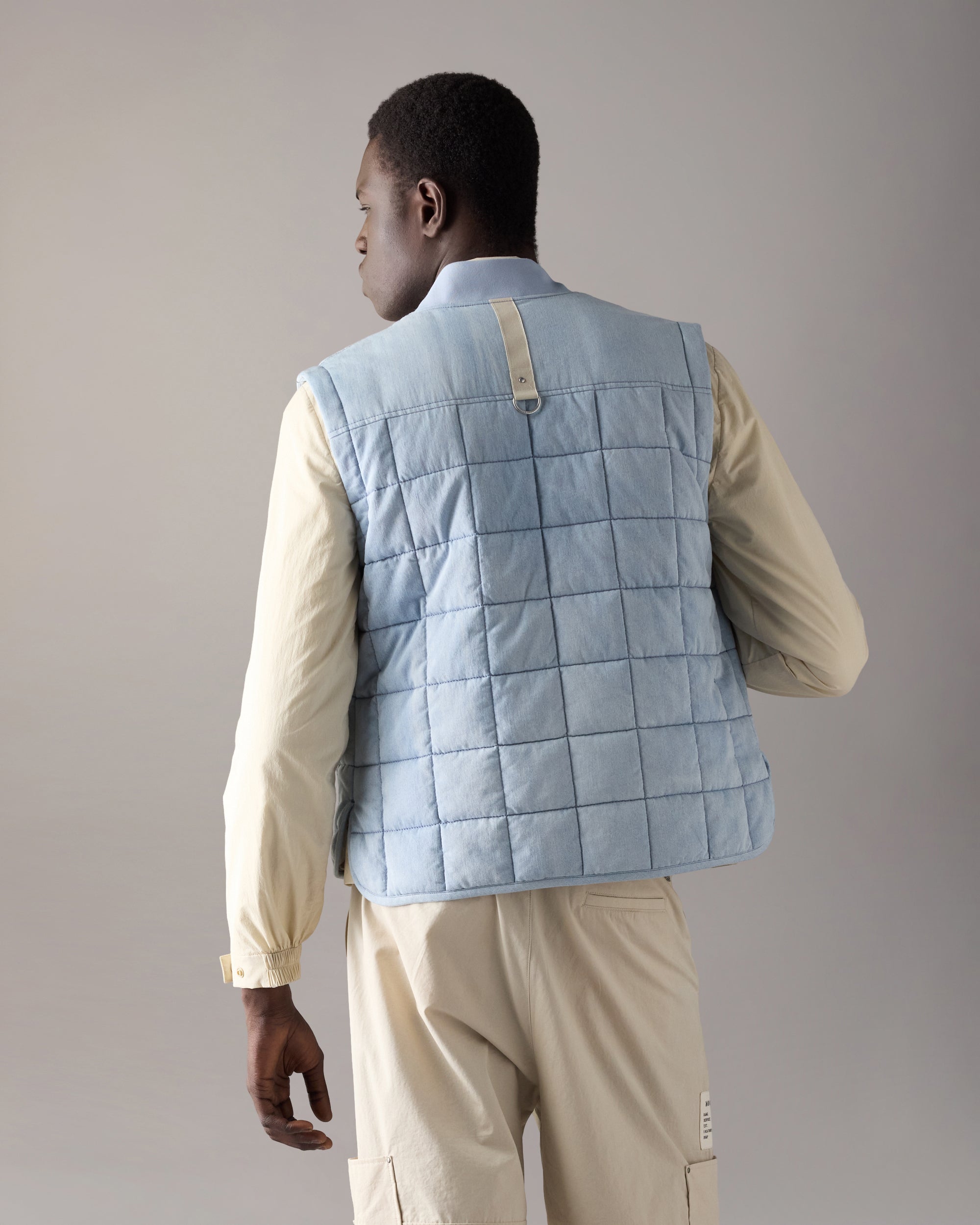 MARBLES マーブルズ デニム×ナイロン ダウンベスト L Transit Liner Denim Vest | Men | Moose Knuckles