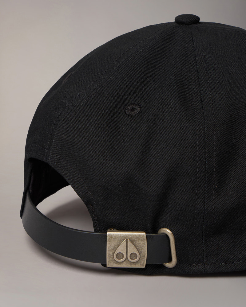Moose Knuckles - M31MA534 - LOGO ICON CAP - ACCESSORIES - Black / Nickel Logo - Back