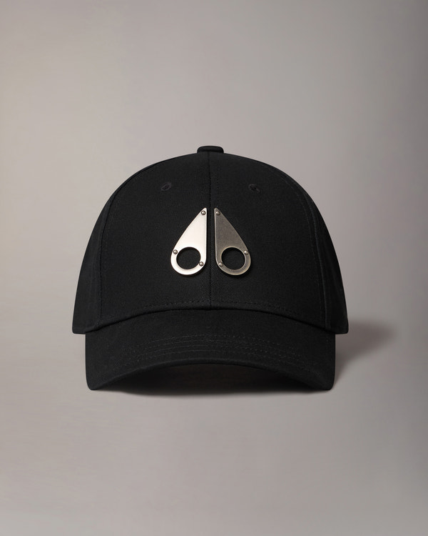 Moose Knuckles - M31MA534 - LOGO ICON CAP - ACCESSORIES - Black / Nickel Logo - Front