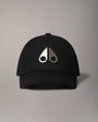Moose Knuckles - M31MA534 - LOGO ICON CAP - ACCESSORIES - Black / Nickel Logo - Front