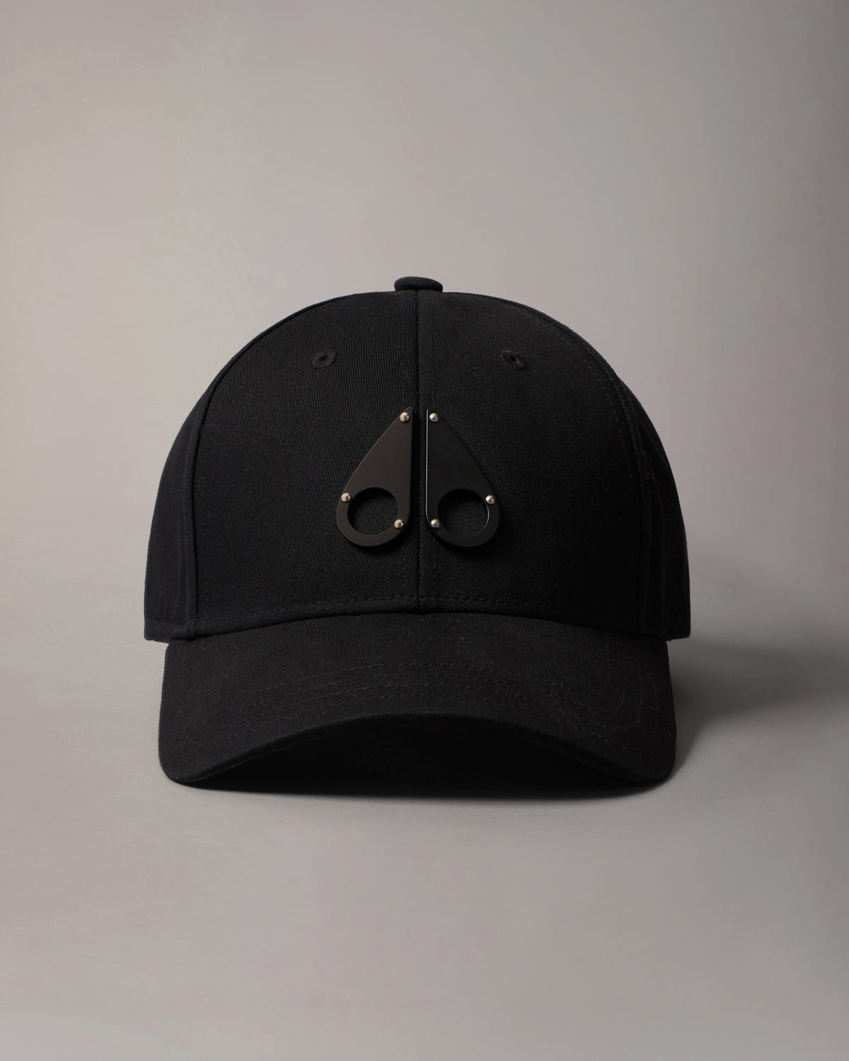 Moose Knuckles - M31MA534 - Logo Icon Baseball Cap - ACCESSORIES - Black / Nickel Logo - GM