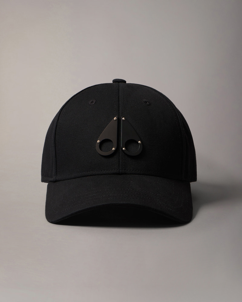 Moose Knuckles Accessories Logo Icon Baseball Cap Black / Nickel Logo M31MA534 - GM