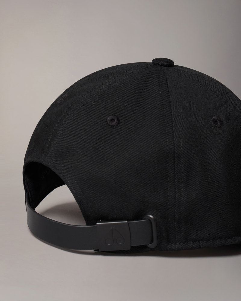 Moose Knuckles - M31MA534 - LOGO ICON CAP - ACCESSORIES - Black / Black Logo - Back