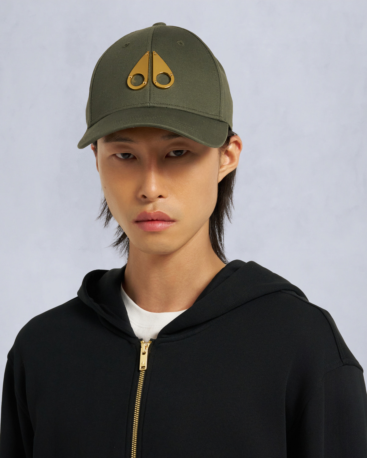 Moose Knuckles - M31MA535 - Gold Logo Icon Cap - ACCESSORIES -  - Front