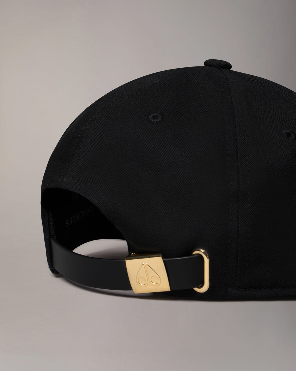 Moose Knuckles - M31MA535 - Gold Series Logo Icon Baseball Cap - ACCESSORIES - Black / Gold Logo - Back