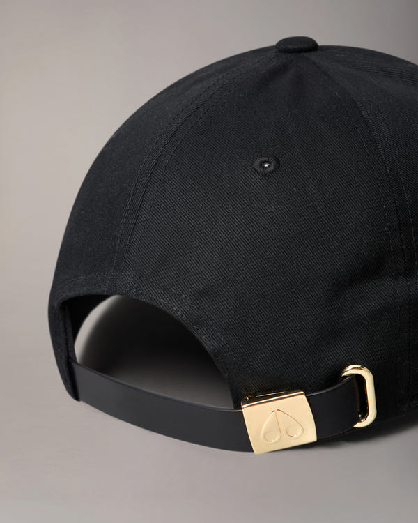 Moose Knuckles - M31MA535 - Gold Series Logo Icon Baseball Cap - ACCESSORIES - Black / Gold Logo - Detail1