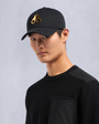 Moose Knuckles - M31MA535 - Gold Logo Icon Cap - ACCESSORIES - Black / Gold Logo - Front