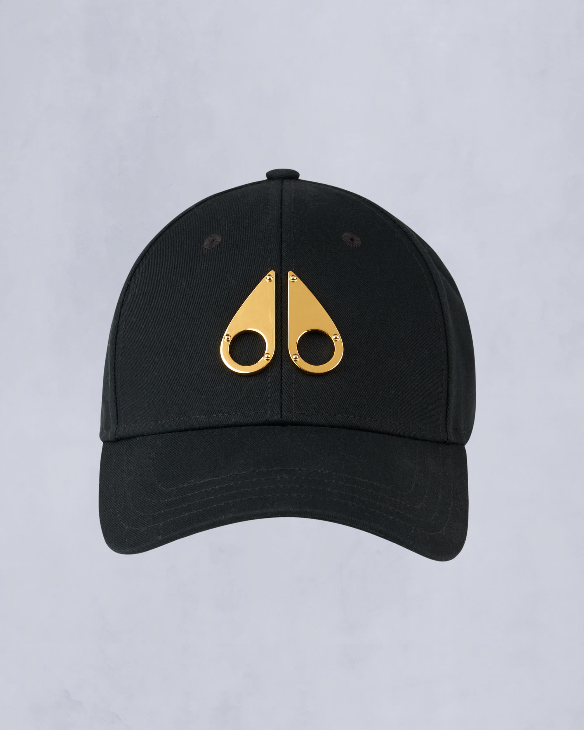 キャップ [MOOSE KNUCKLES] Unisex Gold Logo Icon Black/Gold Ball Cap Hats and Beanies | Moose Knuckles Accessories