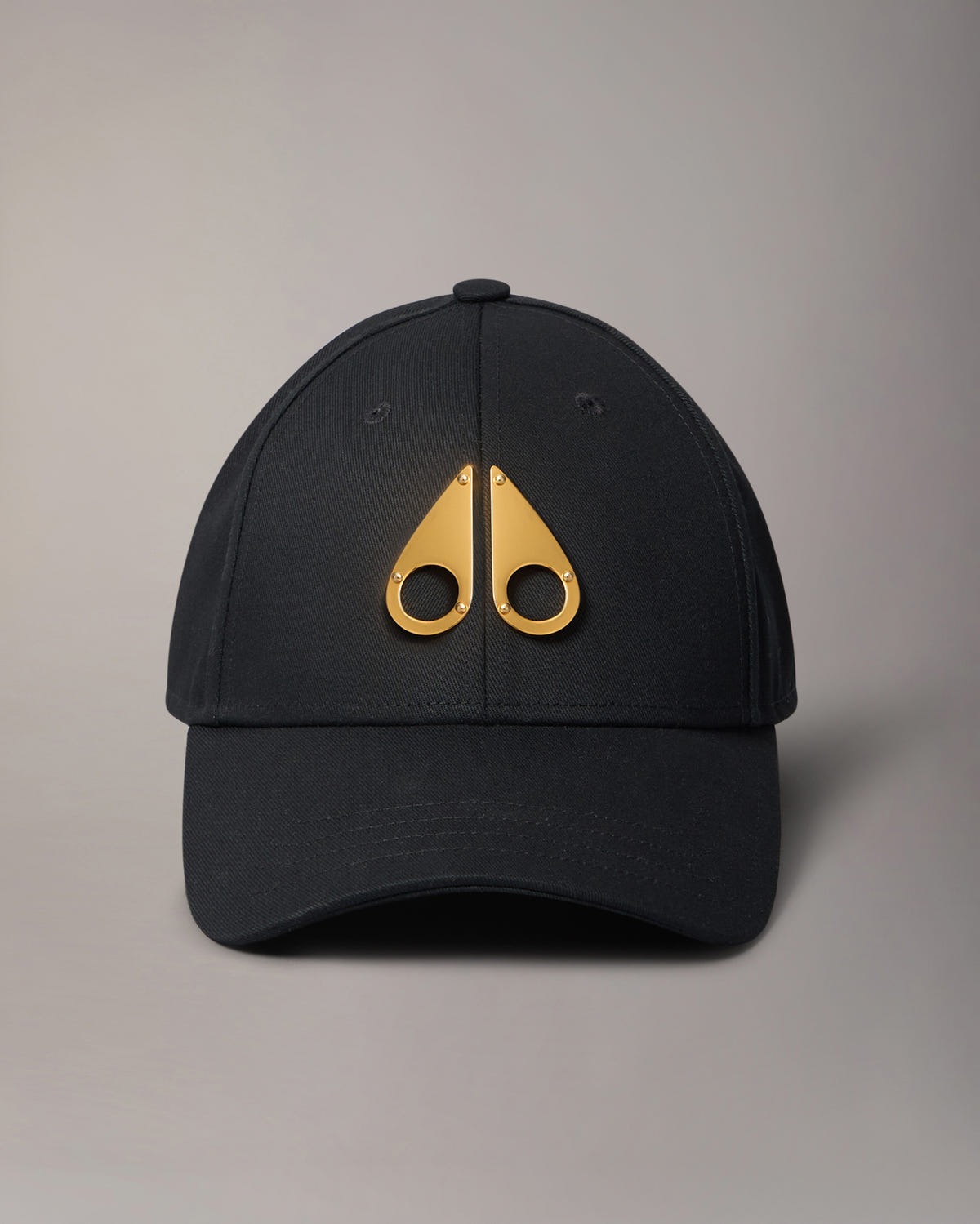 Moose Knuckles - M31MA535 - Gold Series Logo Icon Baseball Cap - ACCESSORIES - Black / Gold Logo - GM