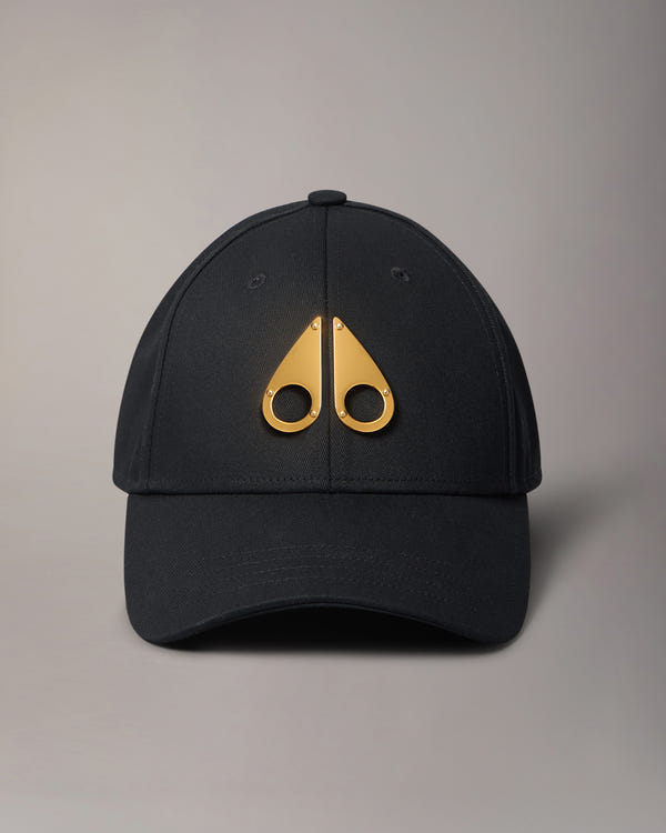 Moose Knuckles - M31MA535 - Gold Series Logo Icon Baseball Cap - ACCESSORIES - Black / Gold Logo - GM