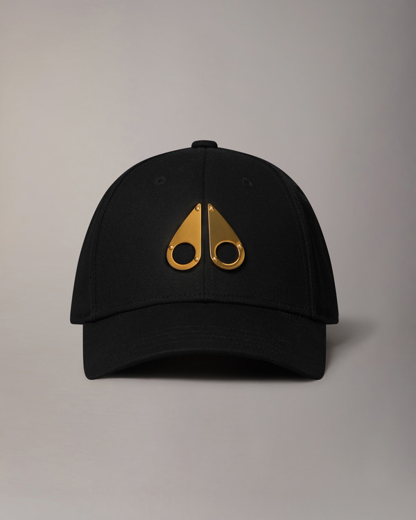 Moose Knuckles - M31MA535 - Gold Logo Icon Cap - ACCESSORIES - Black / Gold Logo - GM