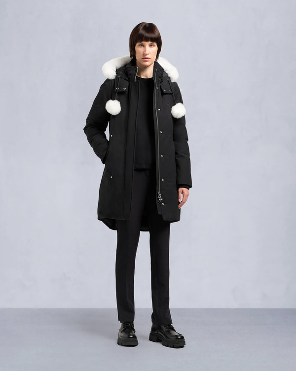 Moose Knuckles - M32LP203S - Original Stirling Parka Neoshear  - WOMENS - Black / Natural Shearling - Front Category