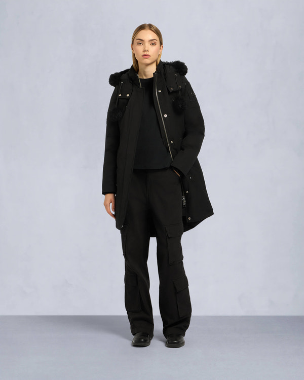 Moose Knuckles - M32LP203S - Original Stirling Parka Neoshear  - WOMENS - Black / Black Shearling - Front Category