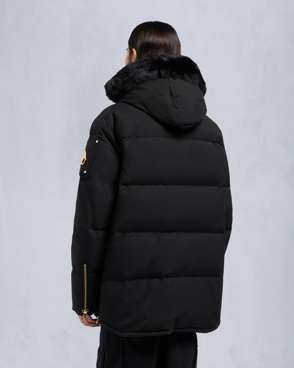 Moose Knuckles - M32MJ128GS - Gold Series Shearling 3Q Jacket - MENS - Black / Black Shearling - Back