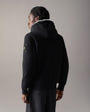 Moose Knuckles - M32MS600 - Classic Bunny Hoodie - MENS - Black / White Faux Fur - Back