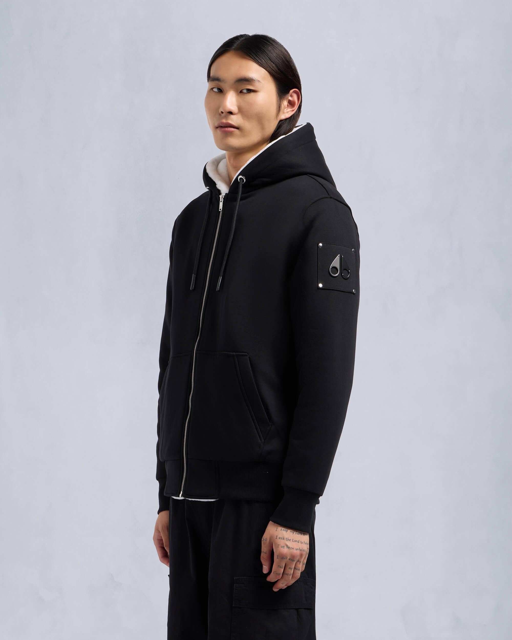 Moose Knuckles - M32MS600 - Classic Bunny - MENS - Black / White Faux Fur - Front