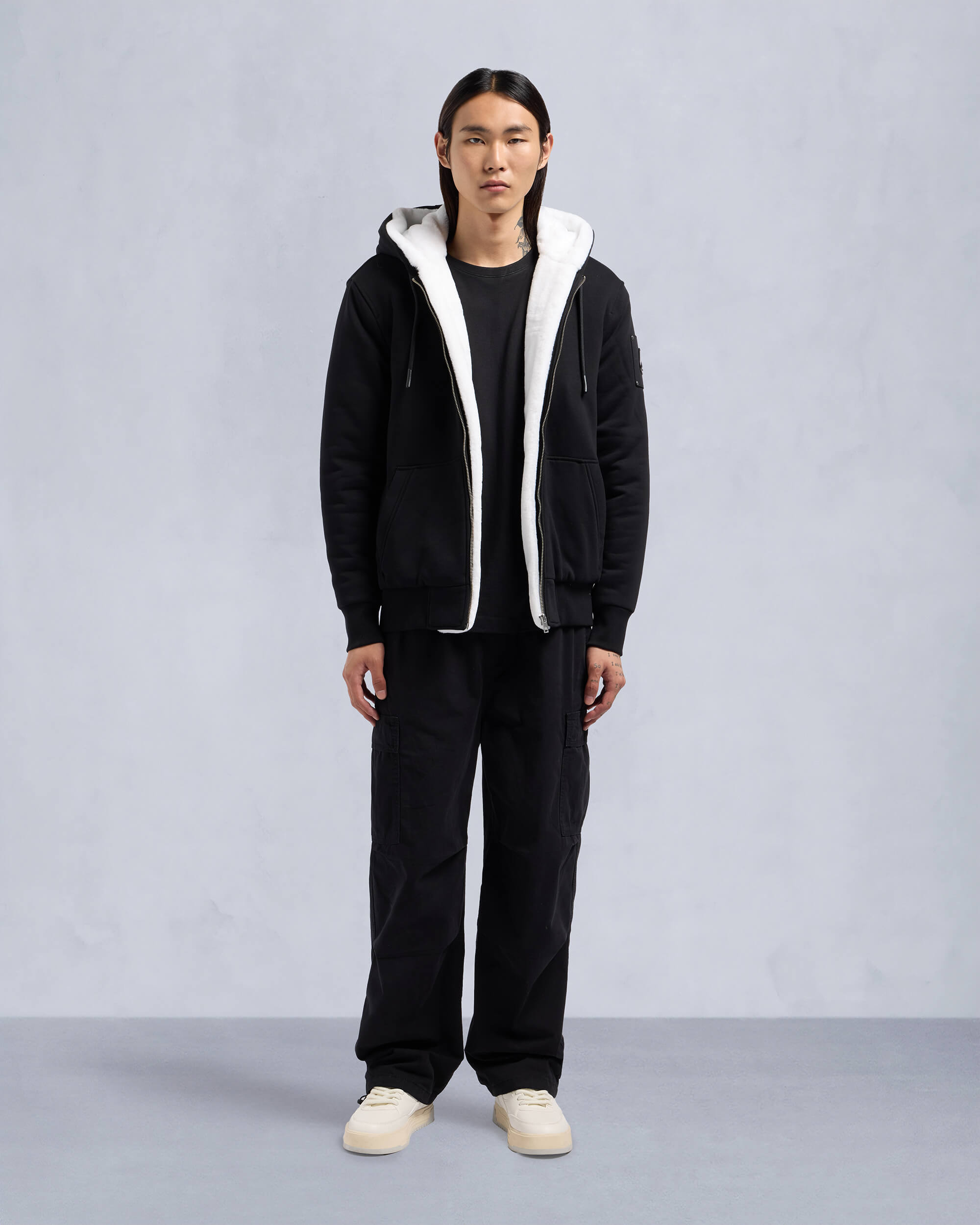 Moose Knuckles - M32MS600 - Classic Bunny - MENS - Black / White Faux Fur - Front Category
