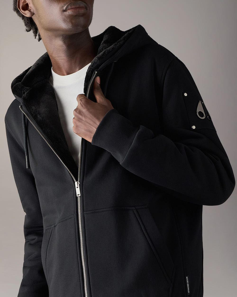 Moose Knuckles - M32MS600 - Classic Bunny Hoodie - MENS - Black - Detail1
