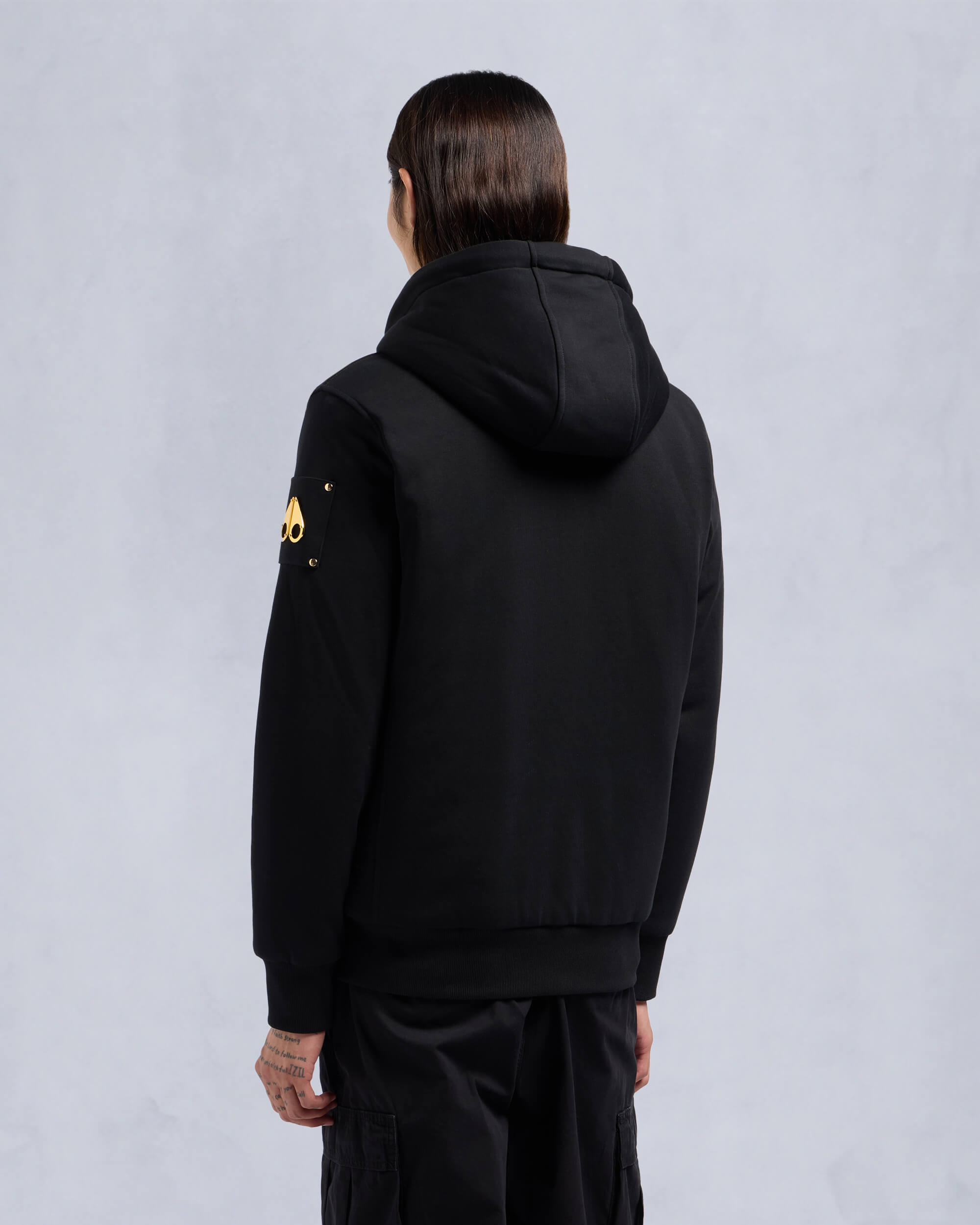 Moose Knuckles - M32MS600G - Linden Bunny - MENS - Black / Black Faux Fur - Back
