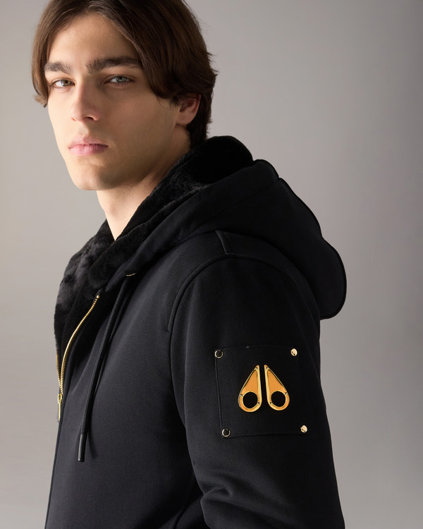 Moose Knuckles - M32MS600G - Gold Series Linden Bunny - MENS - Black / Black Faux Fur - Detail6